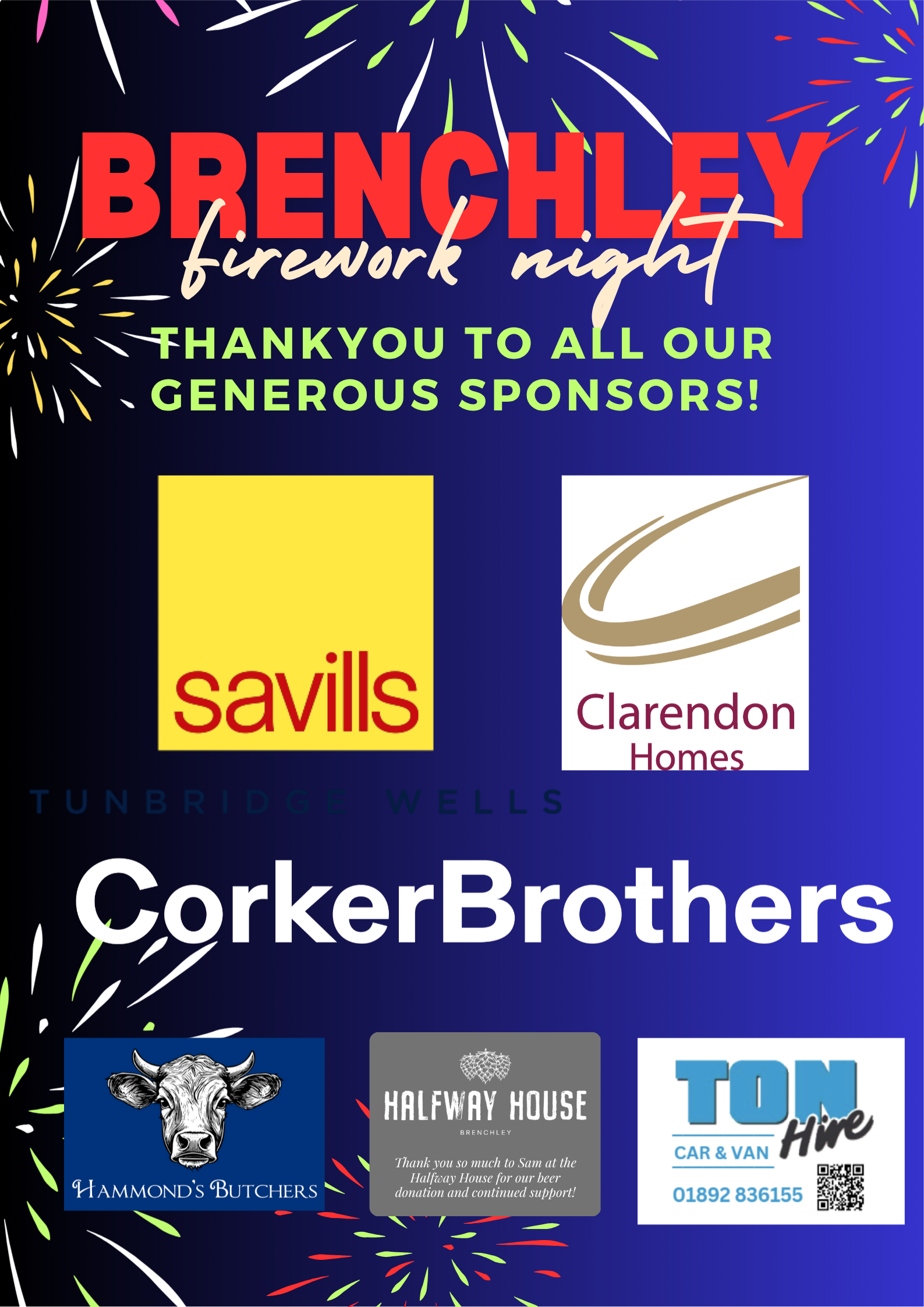 Thank you to all of our generous & wonderful sponsors! We could not run the fireworks night without you!